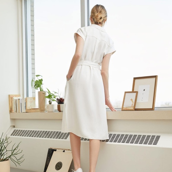 NWT Short Sleeve Midi Shirt Dress - Picture 3 of 6